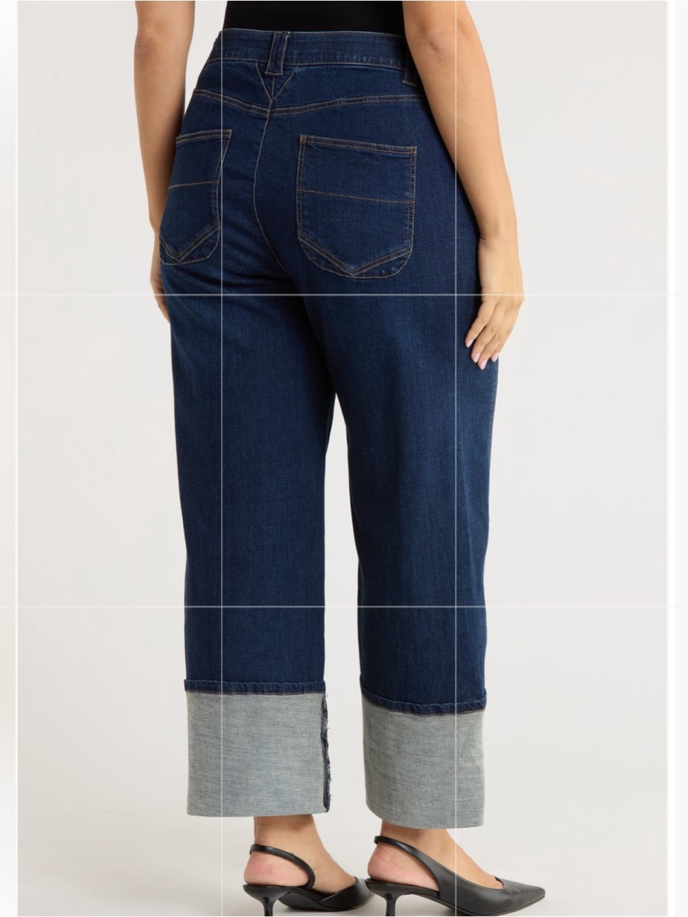 Democracy Cuffed Wide-Leg Jeans (Plus) SZ-20W New